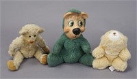 3 Vintage Stuffed Bear Dolls