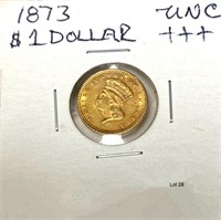 1873 $1 Gold Coin (UNC) +++