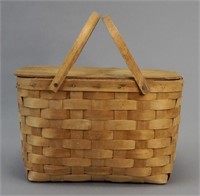 Wooden Weaved Picnic Basket