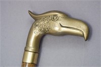 Wooden Walking Stick with Eagle Brass Handle