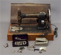 Vintage White Rotary Sewing Machine