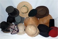 Estate Collection of  Vintage & Antique 16 Hats