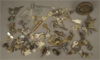 Large Lot of Assorted Vintage Metal Keys