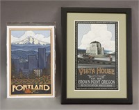 Portland & Vista House Posters by Paul A. Lanquist