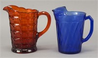 2 Vintage Pitchers Hazel Atlas & Indiana Glass