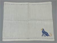 1924 Cross Stitch Dog Placemat