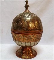 Vintage Eastern Copper Lidded Urn  Tobacco Jar