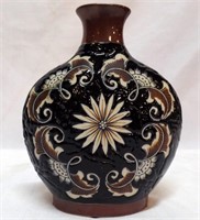 Floral Pottery Vase, Mushroom Sugar, Spoons Italy