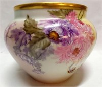 Vintage Handpainted Floral Vase France