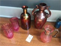 Decorator Vases & Pitcher (5) PCS