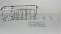 NEW Small Metal Shelf w/ Suction Hooks