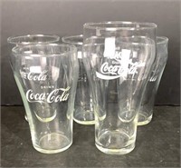 5 Coca Cola Glasses