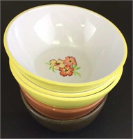 Lot of 5 home brand ceramic & plastic bowls