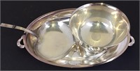 Set of silver serving dishes