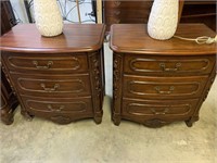 PAIR 3-DRAWER NIGHT STANDS