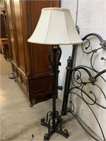 BLACK IRON FLOOR LAMP - 60" TALL