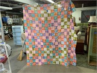 PINK PLAID QUILT TOP