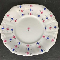 Blue/Pink Floral Serving Plate