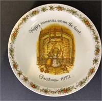 Holly Hobbie ceramic 1972 Christmas plate
