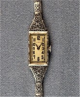 Ladies' Tiffany & Co. 18k Gold & Plat. Wrist Watch