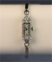 Ladies' Elgin Platinum & Diamond Wrist Watch