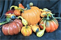 21 Piece Decorative Pumpkins and Gourds