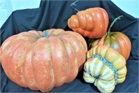 4 Large Decorative Pumpkins