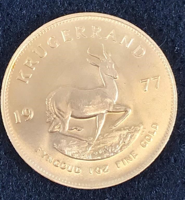Gold Krugerrand and Silver Coin Auction Ending Oct. 1 at 9am