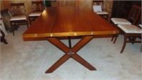 Trestle Table & 6 Harp back Chairs