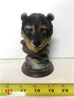 Bear Head Statue/Figure w/ Stream and Fish detail