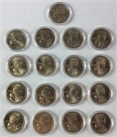 Lot of 17 Assorted Sacagawea Dollars