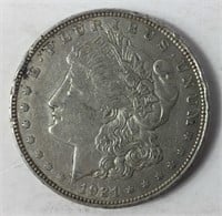 1921 P Morgan Silver Dollar Coin