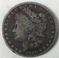 1880 P Morgan Silver Dollar Coin