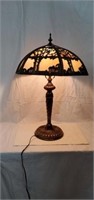 Slag Glass lamp 
High quality repop
With brass