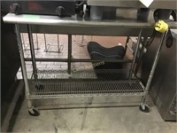 Stainless steel worktable with wire rack under
