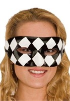 Black & White Harlequin Mask