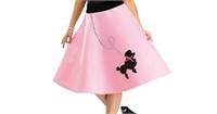 Pink Felt Adult Poodle Skirt - Medium