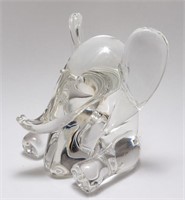 Steuben Glass Elephant Figural Sculpture