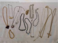 Costume jewelry lot bracelets and necklaces