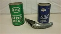Unopened Esso & Irving Oil Cans With Royal Oil