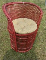 Red Wicker Chair