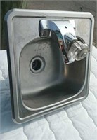 Stainless Steel Sink With Taps 15x15"
