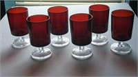 Royal Crystal Rock Ruby Red Goblets