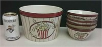 Set Of Ceramic Popcorn Serving Bowls