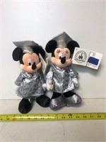 2017 Graduation Mickey and Minnie Stuffed Dolls