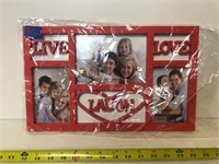 Red "Live Laugh Love" Picture frame 10" x 16"
