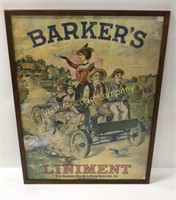 Old Barker’s Liniment Advertiser