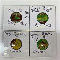 Guys Potato Chips Baseball Pins 1966
