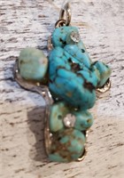 Hand Made Turquoise Cross