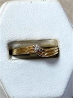 Brand New 14KT Gold Diamond Ring Size 6.5